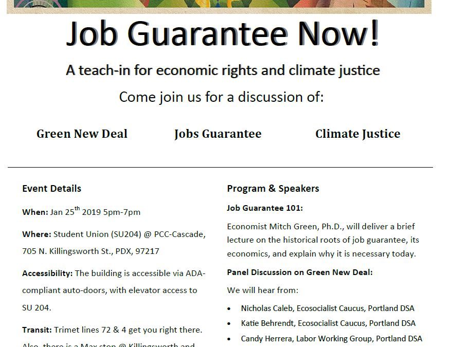 Teach-In for Economic Rights and Climate Justice