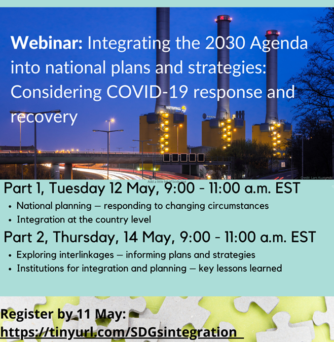 Integrating the 2030 Agenda into national plans and strategies: Considering COVID-19 response and recovery